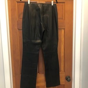 Black leather pants